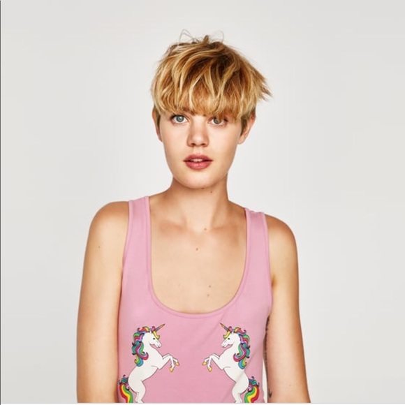 PRICE FIRM! NWT ZARA Unicorn Bodysuit - Picture 2 of 7